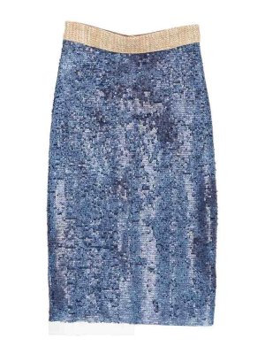ROSANNA OCAMPO: Jupes midi et au genou - Jupe Midi - Denim