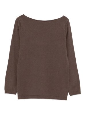 ALPHA STUDIO: Strickpullover mit Rundhalsausschnitt - Rundhalspullover - Braun