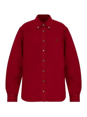 AMI PARIS: Camisas - Camisa - Rojo