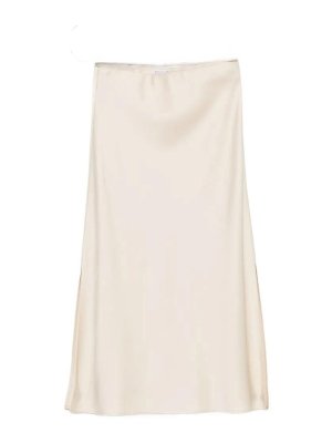 BRUNELLO CUCINELLI: Knee length skirts & Midi - Satin Skirt
