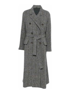 BRUNELLO CUCINELLI: knee length coats - Double Breasted Coat