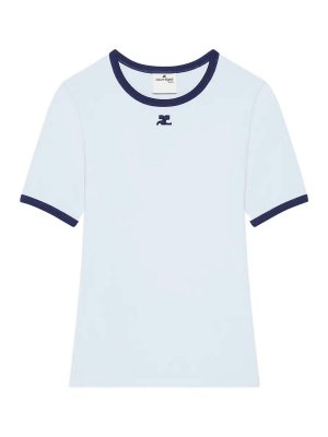 Courreges: t-shirts - Reedition Contrast Tee