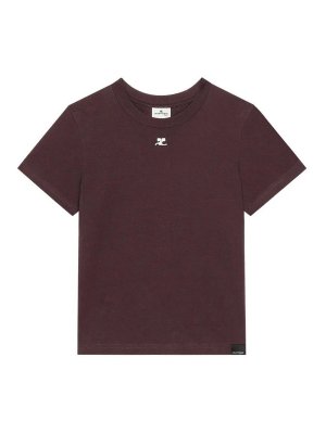 Courreges: crew necks - Tee logo