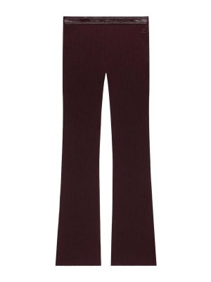 Courreges: casual trousers - Ribbed Trousers