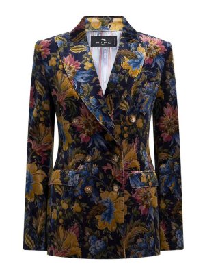 ETRO: ブレザー - ブレザー - ブルー
