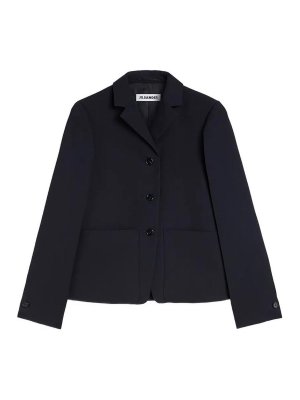JIL SANDER: Blazer - Blazer - Blau