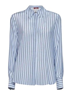 MAX MARA STUDIO: Camisas - Camisa - Azul Claro