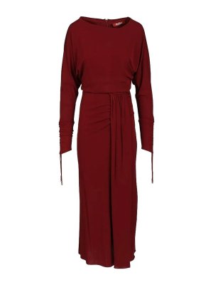 MAX MARA STUDIO: ニーレングスドレス - 膝丈ドレス - ダークレッド
