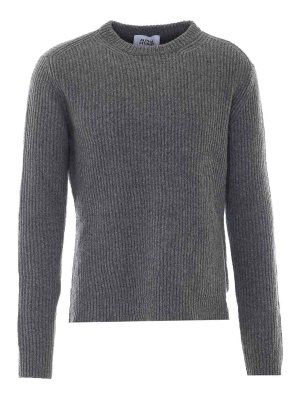 ALPHA STUDIO: Strickpullover mit Rundhalsausschnitt - Rundhalspullover - Grau