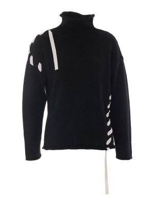 ALPHA STUDIO: crew necks - Black Sweater