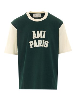 AMI PARIS: t-shirt - T-shirt con logo Ami Paris