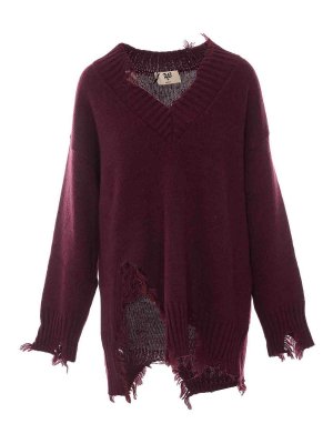 ANIYE BY: Strickpullover mit Rundhalsausschnitt - Rundhalspullover - Rot