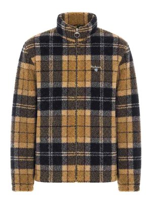 BARBOUR: giacche casual - Giacca con zip in pile scozzese