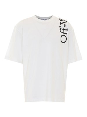 OFF-WHITE: t-shirts - White Vertical Bookish Skate T-Shirt