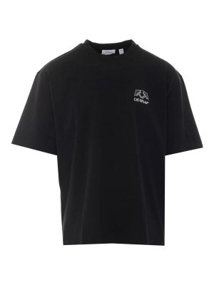 OFF-WHITE: t-shirt - T-shirt Mezza Freccia offline