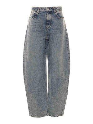 Alaïa: Jeans Rectos - Vaqueros Rectos - Azul