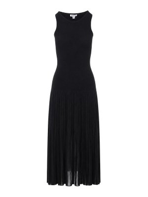 Alaïa: Knielange Kleider - Knielanges Kleid - Schwarz