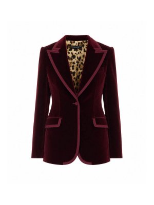 DOLCE & GABBANA: blazers - Single Breasted Velvet Jacket