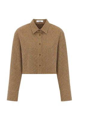 ELEH: camicie - Camicia corta color cammello