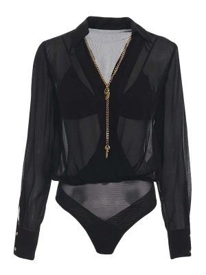 ELISABETTA FRANCHI: Tops & Débardeurs - Top - Noir