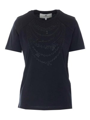 ELISABETTA FRANCHI: T-shirts - T-Shirt - Noir