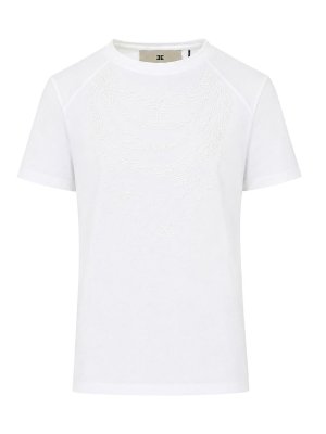 ELISABETTA FRANCHI: T-shirts - T-Shirt - Weiß