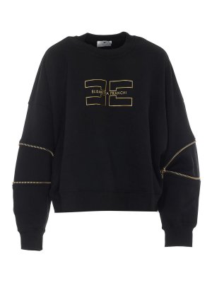 ELISABETTA FRANCHI: スウェット＆セーター - スウェットシャツ/セーター - 黒
