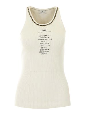 ELISABETTA FRANCHI: Tops und Tank Tops - Top - Weiß