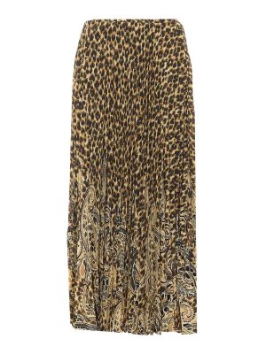 ETRO: gonne al ginocchio  e longuette - Gonna a pieghe multicolor