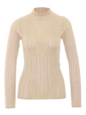 FABIANA FILIPPI: Strickpullover mit Rundhalsausschnitt - Rundhalspullover - Gold