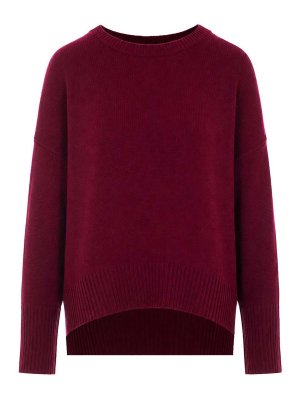 LISA YANG: Strickpullover mit Rundhalsausschnitt - Rundhalspullover - Rot
