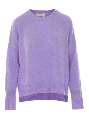 LISA YANG: Strickpullover mit Rundhalsausschnitt - Rundhalspullover - Silber
