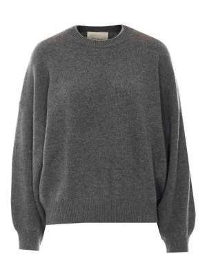 LISA YANG: Suéteres con cuello pico - Suéter Cuello Redondo - Gris