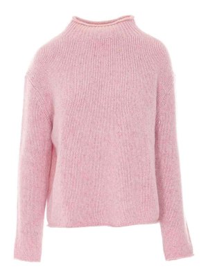 LISA YANG: Strickpullover mit Rundhalsausschnitt - Rundhalspullover - Rosa