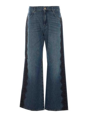 Pinko: Jeans Rectos - Vaqueros Rectos - Azul