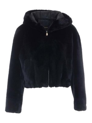 Pinko: Pelz und Shearling - Pelz - Schwarz