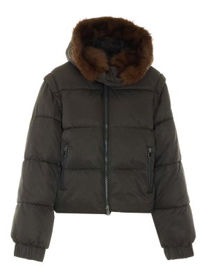 Pinko: Chaquetas y Chaquetones acolchados - Chaqueta Alcochada - Marrón