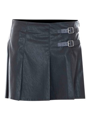 Pinko: レザースカート - レザースカート - 黒