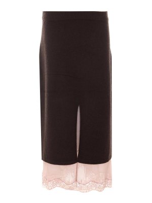 Pinko: gonne al ginocchio  e longuette - Gonna Tolosa Marrone E Rosa