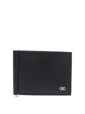 SALVATORE FERRAGAMO: wallets & purses - Black Gancini Wallet