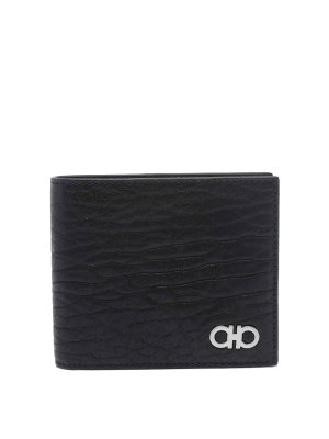SALVATORE FERRAGAMO: wallets & purses - Black Revival Gancini Wallet