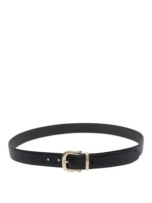 SALVATORE FERRAGAMO: belts - Black Adjustable Belt