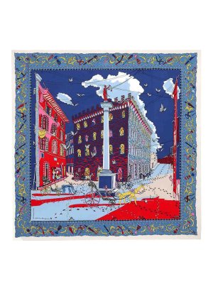 SALVATORE FERRAGAMO: Stoles & Shawls - Blue Foulard