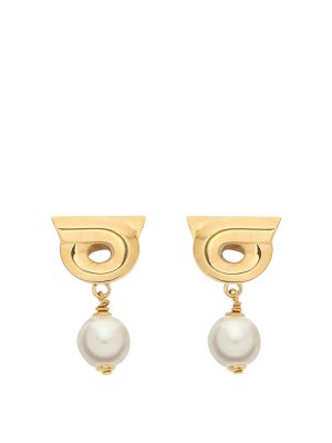 SALVATORE FERRAGAMO: Pendientes - Pendientes - Dorado