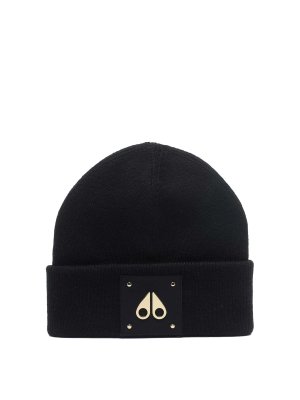 MOOSE KNUCKLES: beanies - Black Icon Beanie