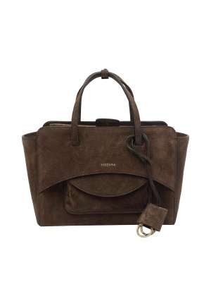 HIDESINS: shopper - Borsa a mano media color cioccolato