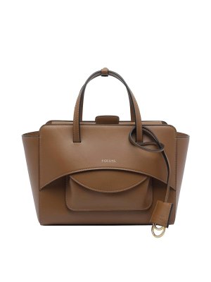 HIDESINS: totes bags - Caramel Flap Handbag