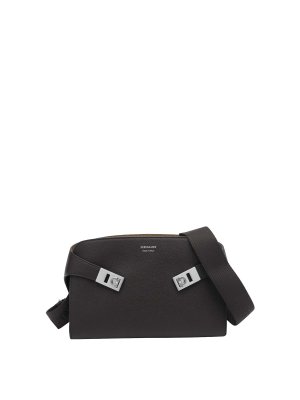 SALVATORE FERRAGAMO: cross body bags - Brown Mini Hug Crossbody Bag
