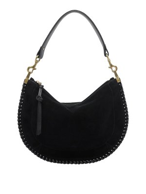 ISABEL MARANT: shoulder bags - Black Oskan Soft Zip Shoulder Bag