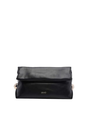 Liu Jo: clutches - Black Logo Pouch